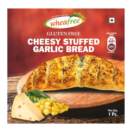 Gluten Free Chesse Stuffed Garlic Bread – Eggless - 1Pc
