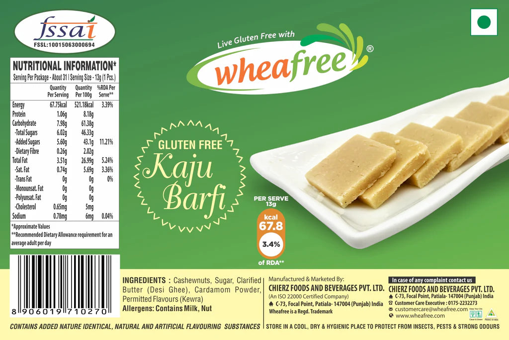 Gluten Free Kaju Barfi