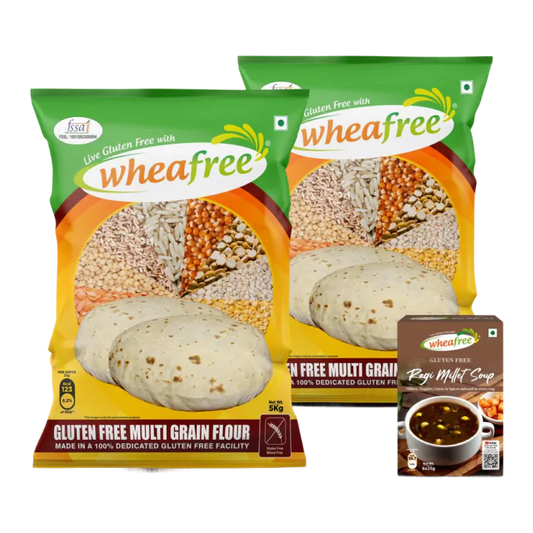Gluten Free Multigrain Flour - Pack of 2 - 5kg Each (Free Ragi Millet Soup)