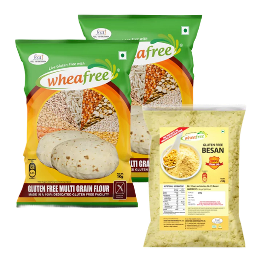 Gluten Free Multigrain Flour (1kg x 2) + Free Besan (250g)