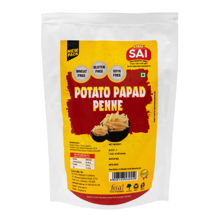 Penne Shape Potato Papad